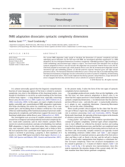 fMRI adaptation dissociates syntactic complexity dimensions