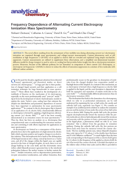 Frequency Dependence of Alternating Current Electrospray