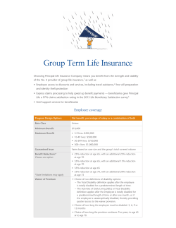 Group Term Life Insurance - Principal Financial Group Tools and