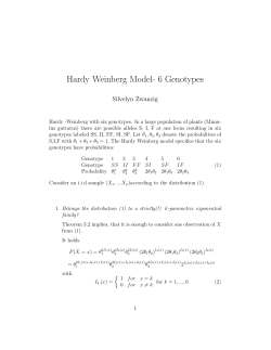 Hardy Weinberg Model- 6 Genotypes