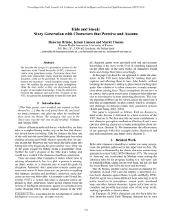 Story Generation with Characters That Perceive and Assume