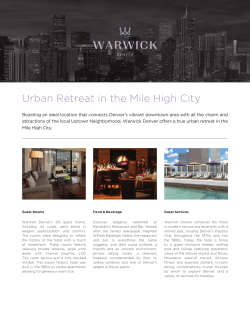 Urban Retreat in the Mile High City