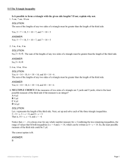 Is it possible to form a triangle with the given side lengths? If not
