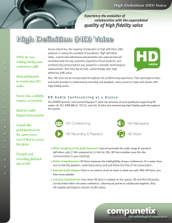 High Definition (HD) Voice