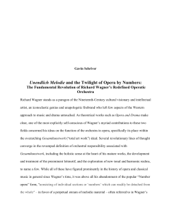 Unendlich Melodie and the Twilight of Opera by Numbers