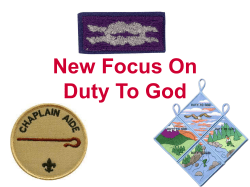 New Focus On Duty To God
