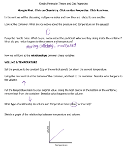 Kinetic Molecular Theory and Gas Properties Google Phet
