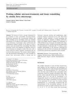 Probing cellular microenvironments and tissue remodeling by