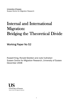 Internal and International Migration: Bridging the Theoretical Divide