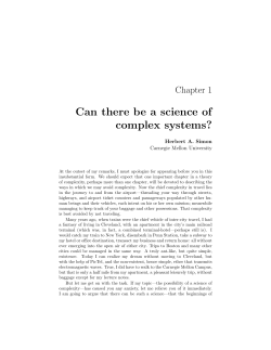 Can there be a science of complex systems?