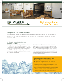 Refrigerated and Frozen Services