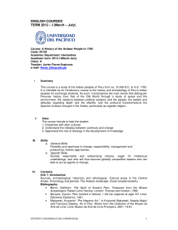 ENGLISH COURSES TERM 2012 &ndash; I (March &ndash; July)