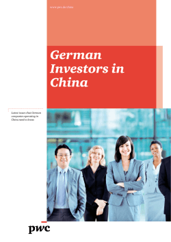 German Investors in China