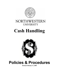 Cash Handling Policy - Northwestern University