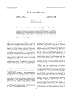 Elementary Subtraction