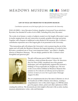 DALLAS (SMU) &ndash; Jerry Bywaters Cochran, daughter of renowned