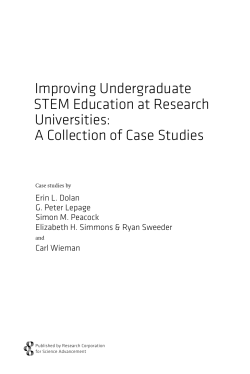 Improving Undergraduate STEM Education at Research Universities