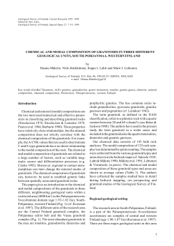 7 CHEMICAL AND MODAL COMPOSITION OF GRANITOIDS IN