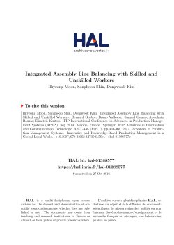 Integrated Assembly Line Balancing with Skilled and - HAL