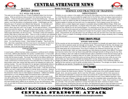 CENTRAL STRENGTH NEWS