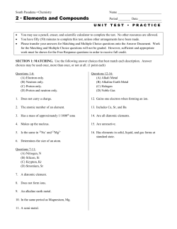 2 &middot; Elements and Compounds