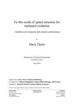 Fe-Mo-oxide of spinel structure for methanol oxidation
