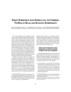 HEALTH DISPARITIES IN LATIN AMERICA AND THE CARIBBEAN