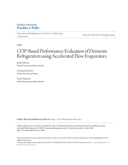 COP-Based Performance Evaluation of Domestic Refrigerators