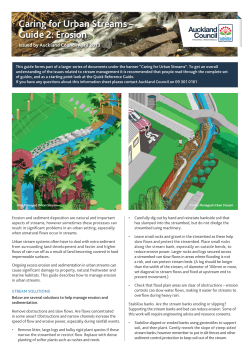 Caring for urban streams - guide 2: Erosion