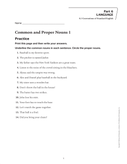 Common and Proper Nouns 1 - Macmillan/McGraw-Hill