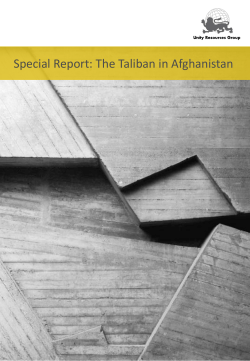 Special Report: The Taliban in Afghanistan