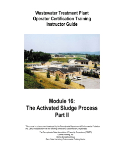 Module 16: The Activated Sludge Process Part II