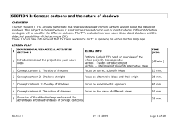 SECTION I: Concept cartoons and the nature of shadows