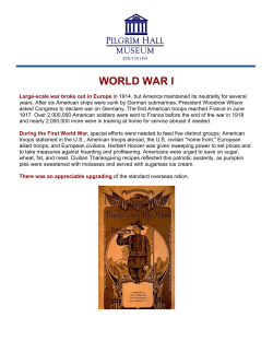 world war i - Pilgrim Hall Museum