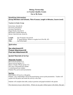 Eat or Be Eaten - Gulf Coast State College