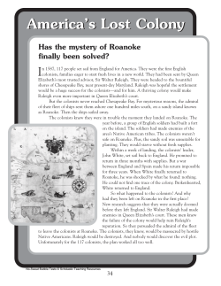 America`s Lost Colony America`s Lost Colony