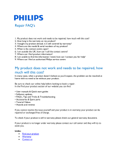 My product does not work and needs to be - Philips