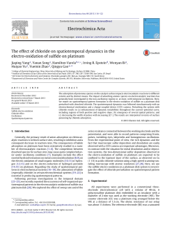 The effect of chloride on spatiotemporal dynamics in the electro
