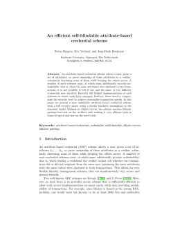 An efficient self-blindable attribute