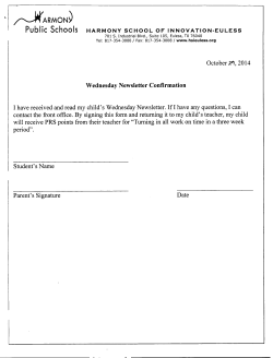October 29, 2014 - Harmony School of Innovation