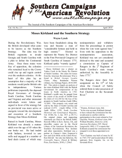 Lynch-Moses Kirkland - Southern Campaigns of the American