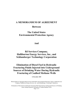 Memorandum of Agreement EPA