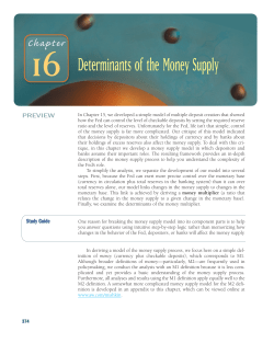 CHAPTER 16 Determinants of the Money Supply