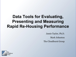 Data Tools for Evaluating, Presenting and Measuring Rapid Re