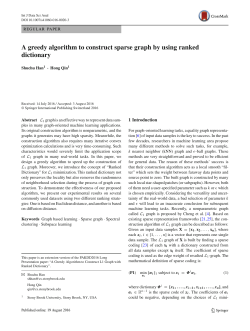 A greedy algorithm to construct sparse graph by
