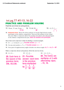 2.2 Conditional Statements.notebook