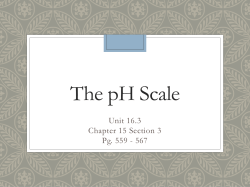 The pH Scale