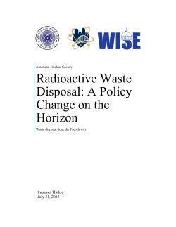 Radioactive Waste Disposal - Washington Internships for Students