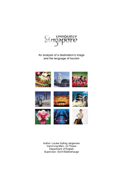 An analysis of a destination`s image and the language of tourism