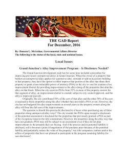 THE GAD Report For December, 2016